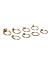 Set Of 8 Gold Tone Stone Studded Rings For Women