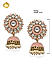 Peach Kundan Gold Plated Pastel Floral Jhumka Earring