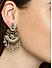 Ghungroo Dual Toned Crescent Chandbali Earring 