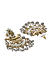 Ghungroo Dual Toned Crescent Chandbali Earring 