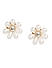 White Pearls Classic Floral Stud Earring