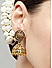 Gold Plated Temple Floral Jhumka Earring