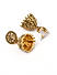 Gold Plated Temple Floral Jhumka Earring