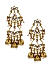 Kundan Beaded Gold Plated Floral Chandbali Earring