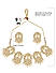 Peach Pearls Kundan Gold Plated Crescent Jewellery Set