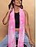 Toniq Candy Pink and White Tie and Dye Scarf For Women