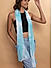 Toniq Turquoise Blue and White Tie and Dye Scarf For Women