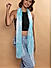 Toniq Turquoise Blue and White Tie and Dye Scarf For Women