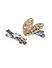 Girls Set of 2 Gold-Toned and Silver-Toned Embellished Alligator Hair Clips