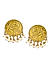 Fida Bitiya Rani Gold Wedding Ethnic Traditional Haldi Yellow Meenakari Pearl Bold Stud Earrings For Women