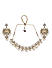 White Pearls Kundan Gold Plated Floral Crescent Jewelelry Set