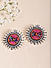 Multicolor Beads Silver Plated Oxidised Stud Earring