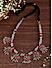 Ghungroo Multicolor Metal Beaded Enamelled Floral Necklace 