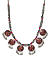 Ghungroo Multicolor Metal Beaded Enamelled Floral Necklace 