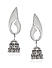 Ghungroo Silver Plated Contemporary Jhumka Earring 