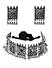 Ghungroo Multicolor Stones Silver Plated  Oxidised Choker Set