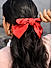 Toniq Bianca Maroon Satin Barette Bow Hair Clip For Women