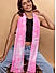 Toniq Candy Pink and White Tie and Dye Scarf For Women