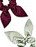 ToniQ Set of 2 Satin Multicolor Bow Scrunchie for Women