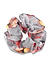 ToniQ Grey Organza Floral Printed Scrunchie for Women