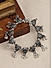 Fida Ethinic Silver Plated oxidised Pearl Studded Braclet For Women
