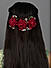 Fida Ethinic Red Rose Hair Gajra Accessory For Women