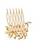 Fida Ethinic  Gold Plated Multicolor Stone Studded Leaf Pearl Hair Comb For Women 