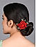 Fida Ethinic Red Rose & White baby Flower Hair Clip For Women