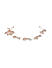 Fida Ethinic Rose Gold Plated CZ Stone Studded Floral Hair Chain For Women 