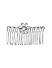 Fida Ethinic Silver Plated Floral CZ Stone Studded Daisy Hair Comb For Women