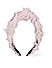 Pink Tasselled Frayed Top Knot Hair Band