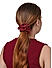 Toniq Maroon Ruffled Elastic Hair Scrunchies For Women