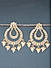  Ethnic Indian Traditional Classic Kundan Stone Embellished Chandbali Earrings For Women.