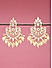  Ethnic Indian Traditional Kundan Stone & Pearl Embellished Drop Earrings For Women.