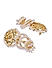 Pink Beads Kundan Gold Plated Drop Earring
