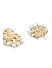 Kundan Pearls Gold Plated Floral MaangTikka & Earring Set