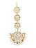 White Pearls Beads Kundan Gold Plated Crescent MaangTikka