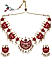 Ruby Emrald Gold Plated Temple Jewellery Set