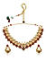 Ruby Emerald Gold Plated Temple Jewellery Set 