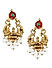 Ruby Emerald Gold Plated Temple Jewellery Set 