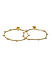 Set of 2 Stones Studded Gold Plated Anklets