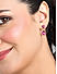 ToniQ Stylish Pink Gem Stone Teardrop Earrings For Women