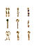 ToniQ Stylish Set of 9 Gold Plated Ear Cuff for Women