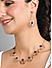 ToniQ Stylish Navy Stone Crescent Jewelry Set For Women