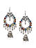 Silver and Multi Dome Jhumki Earring