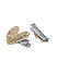Girls Set of 2 Gold-Toned and Silver-Toned Embellished Alligator Hair Clips