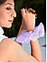 Toniq Pretty Purple Gaint organza Cloud Hair Scrunchie For Women