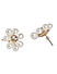 White Pearls Classic Floral Stud Earring
