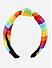 Rainbow Multicolor Striped Top Knot Kids Hair Band 