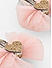 Set Of 2 Pink Gold Glitter Bow Heart Tic-Tac Kids Hair Clip